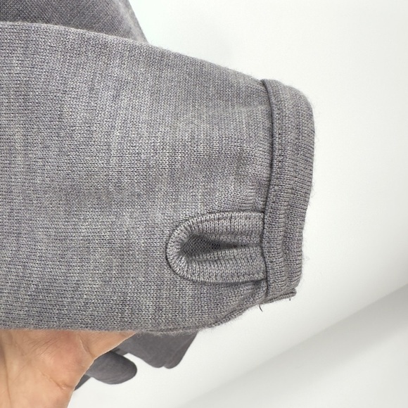 Icebreaker Womens 100% Wool Half Zip Sweater Top Size M Gray Purple Long Sleeve - Picture 3 of 10